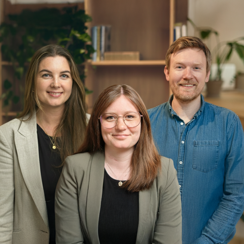 Tonje Evanger, Malin Karlsen og Lars Erik Løwenborg fra Variant